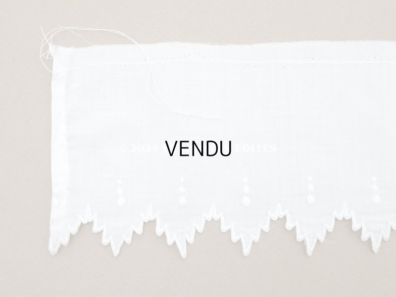 画像5: アンティーク ドット刺繍入り スカラップレース コットン製　2.6m