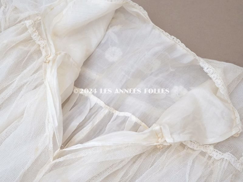 画像15: アンティーク 洗礼式のベビードレス パフスリーブ プリンセスレース