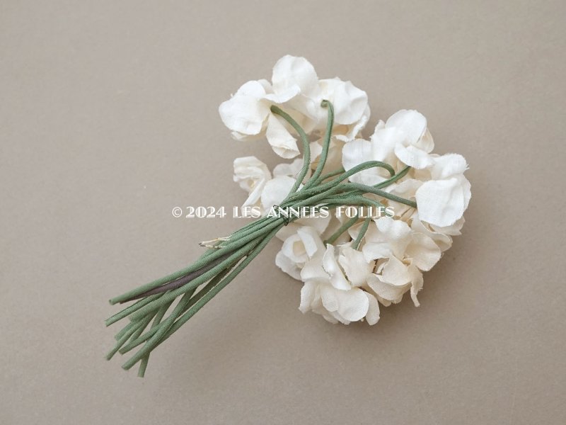 画像4: アンティーク 白菫の布花 パルマ菫