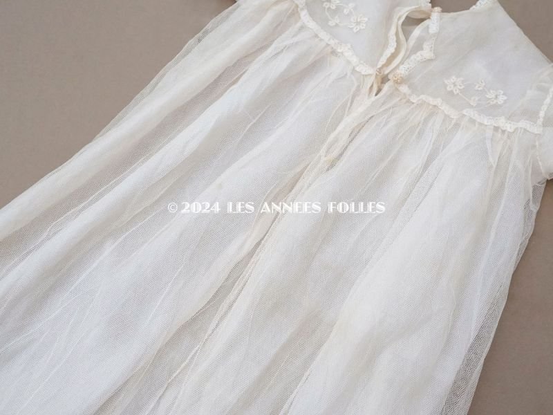 画像16: アンティーク 洗礼式のベビードレス パフスリーブ プリンセスレース