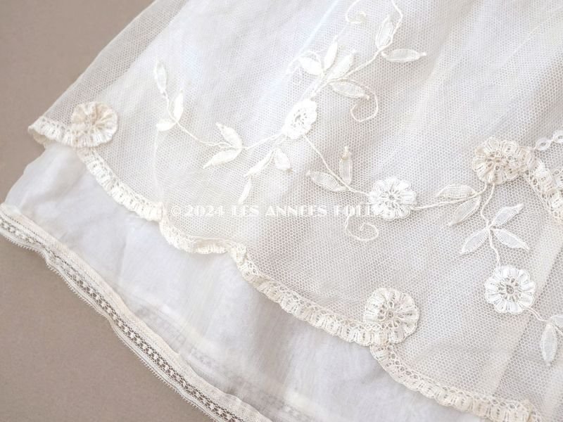 画像11: アンティーク 洗礼式のベビードレス パフスリーブ プリンセスレース