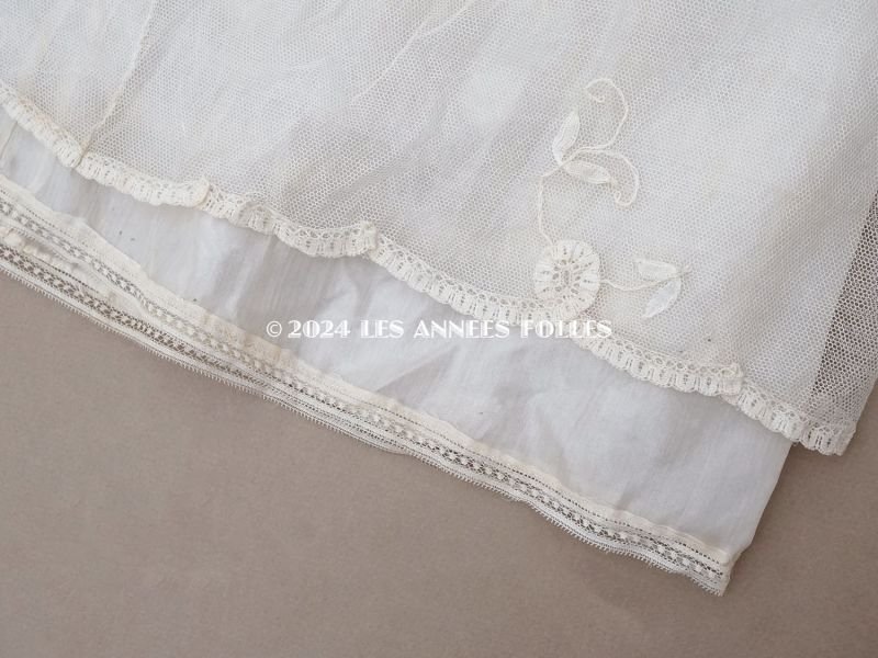 画像19: アンティーク 洗礼式のベビードレス パフスリーブ プリンセスレース
