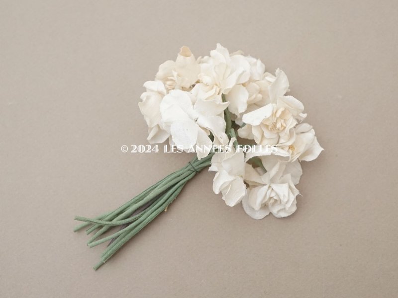 画像2: アンティーク 白菫の布花 パルマ菫