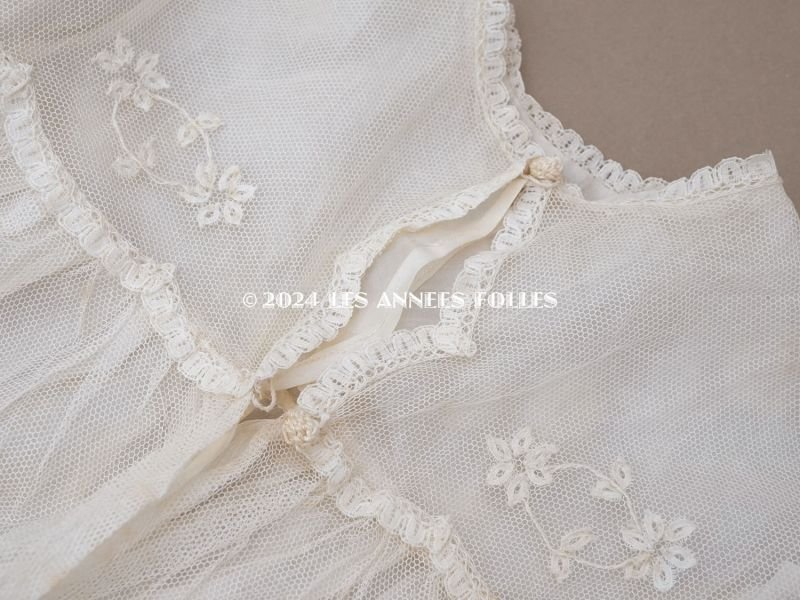 画像14: アンティーク 洗礼式のベビードレス パフスリーブ プリンセスレース