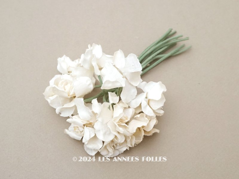 画像1: アンティーク 白菫の布花 パルマ菫
