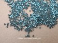 1900年頃 アンティーク メタルビーズ 丸型 アクアブルー 9g マイクロビーズ キャビアビーズ