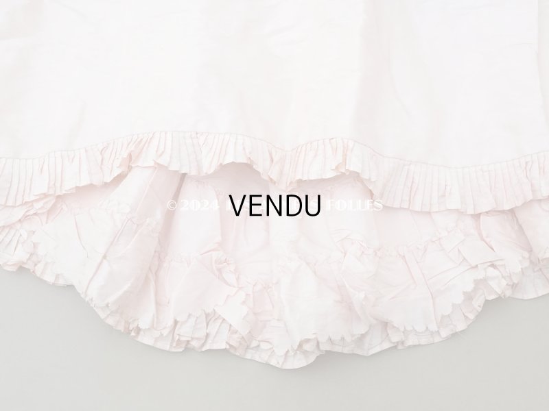 画像10: 1900年頃 アンティーク シルク製 ドレス用 淡いピンクのペチコート　