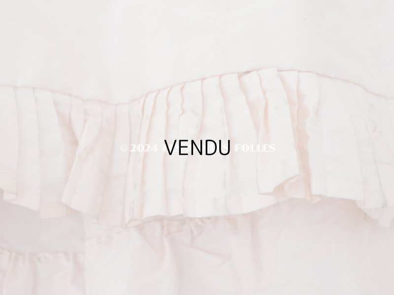 画像14: 1900年頃 アンティーク シルク製 ドレス用 淡いピンクのペチコート　