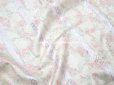 画像2: 19世紀 アンティーク  シルク製 ファブリック ほぐし織 ピンクの薔薇＆勿忘草のリース (2)