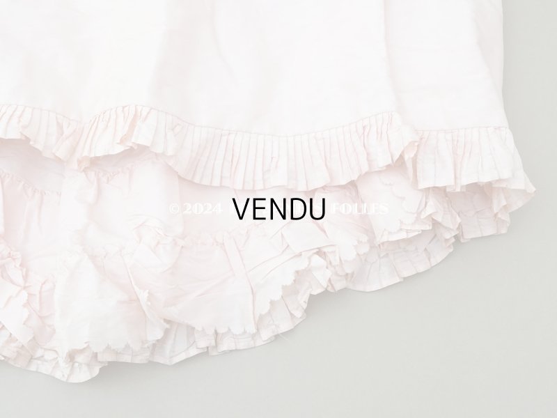 画像13: 1900年頃 アンティーク シルク製 ドレス用 淡いピンクのペチコート　