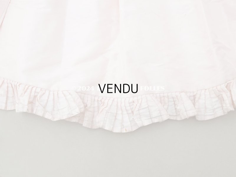 画像15: 1900年頃 アンティーク シルク製 ドレス用 淡いピンクのペチコート　