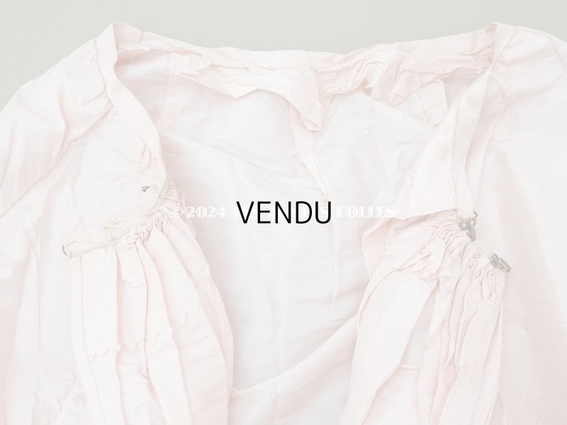 画像9: 1900年頃 アンティーク シルク製 ドレス用 淡いピンクのペチコート　