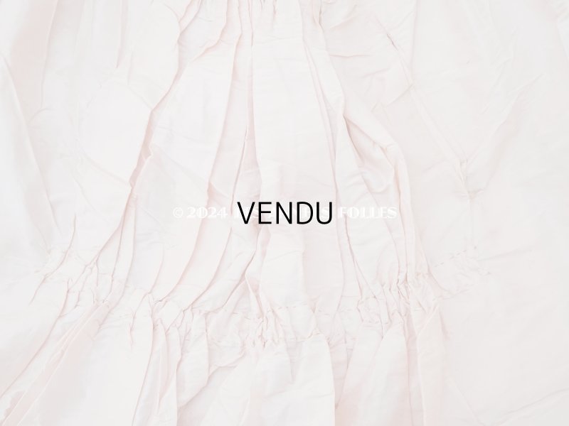 画像8: 1900年頃 アンティーク シルク製 ドレス用 淡いピンクのペチコート　