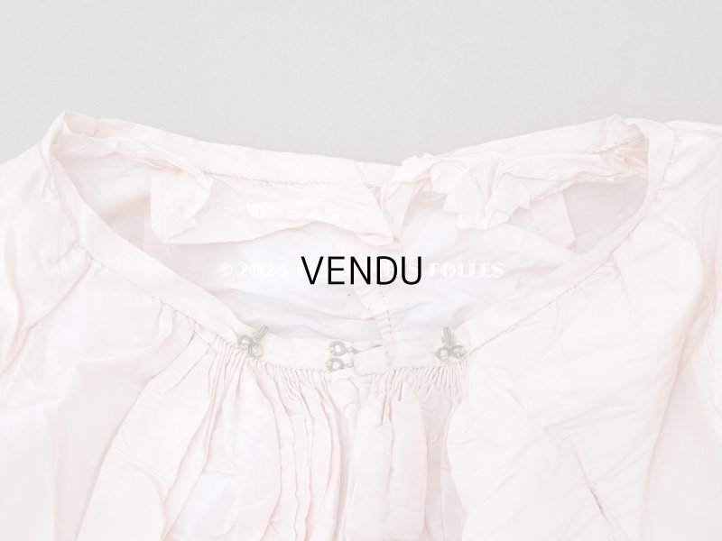 画像7: 1900年頃 アンティーク シルク製 ドレス用 淡いピンクのペチコート　