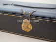 画像7: 19世紀 アンティーク グローブボックス スモーキーブルーのシルク製クッション ジュエリーボックス