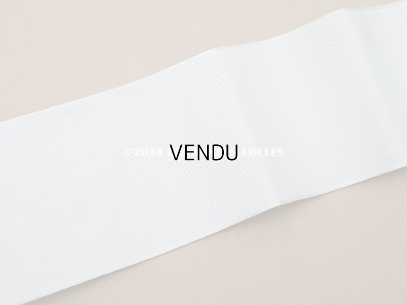 画像6: 未使用 1900年頃 アンティーク 未使用 シルクリボン 6.5cm幅  パウダーブルー 3.75m