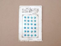 1900年頃 アンティーク マザーオブパール製 極小 ボタン 5mm 24ピース シェルボタン ターコイズブルー