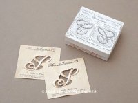 1900年頃 アンティーク 箱入り イニシャルシート モノグラム 2シート 【S】 -N°3- INITIALES BRODEES PLUMETIS-EXPRESS