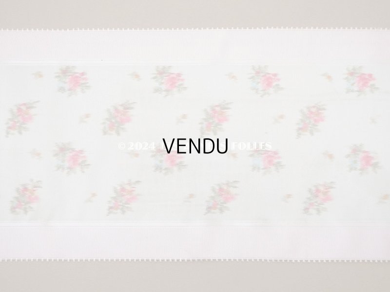 画像7: 19世紀 アンティーク 幅広 シルクリボン 薔薇&勿忘草 ほぐし織り 75cm 幅16.5cm