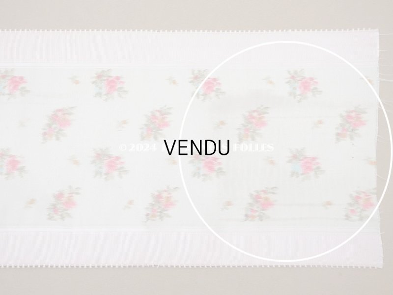 画像8: 19世紀 アンティーク 幅広 シルクリボン 薔薇&勿忘草 ほぐし織り 75cm 幅16.5cm