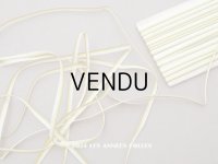 アンティーク リボン刺繍 & ロココトリム用 シルク製 リボン 3mm幅 グリーン&レモン色