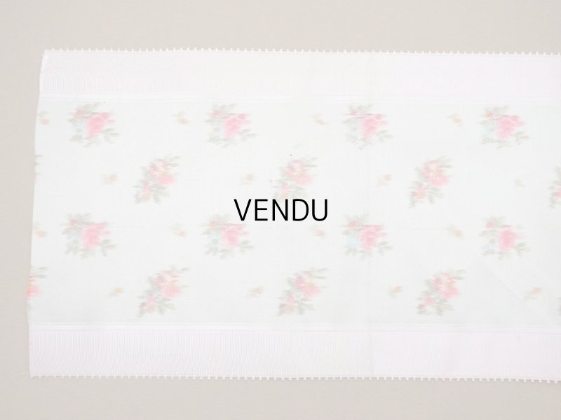 画像6: 19世紀 アンティーク 幅広 シルクリボン 薔薇&勿忘草 ほぐし織り 75cm 幅16.5cm
