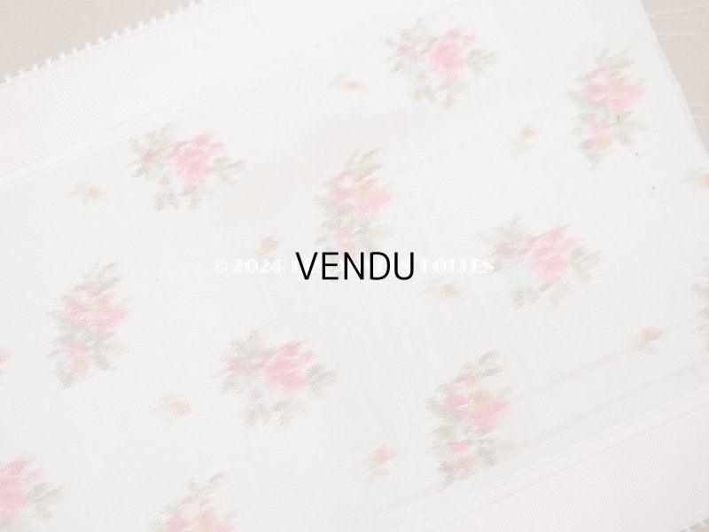 画像9: 19世紀 アンティーク 幅広 シルクリボン 薔薇&勿忘草 ほぐし織り 75cm 幅16.5cm