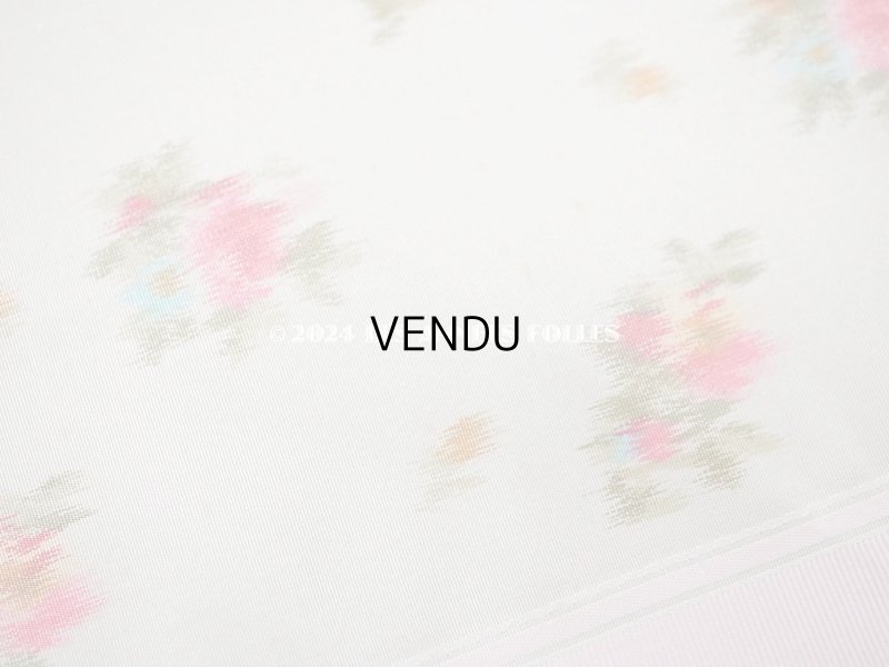 画像4: 19世紀 アンティーク 幅広 シルクリボン 薔薇&勿忘草 ほぐし織り 75cm 幅16.5cm