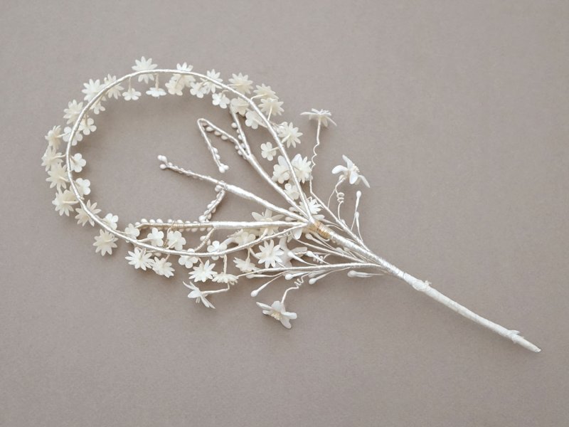 画像8: アンティーク 箱入り イニシャル付き [MLB] ワックスフラワーのブーケ 結婚式 ウェディング