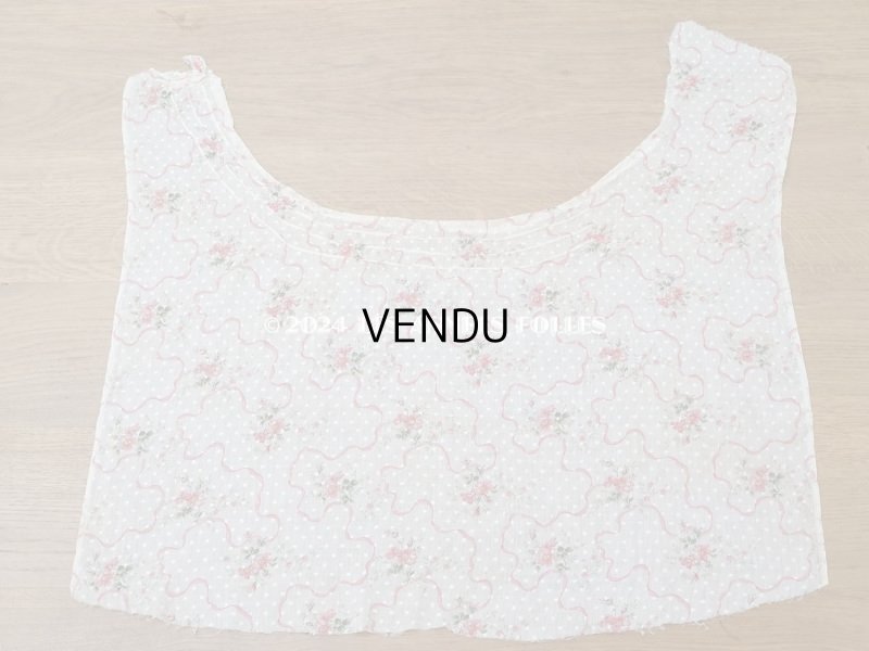 画像3: 1880年頃 アンティーク ドレス用 コットンオーガンジー 薔薇模様＆ドット刺繍入り 70×70cm 