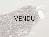 アンティーク スフレビーズ ダークブラウン 約8mm 約150ピース 吹きガラス製ビーズ   