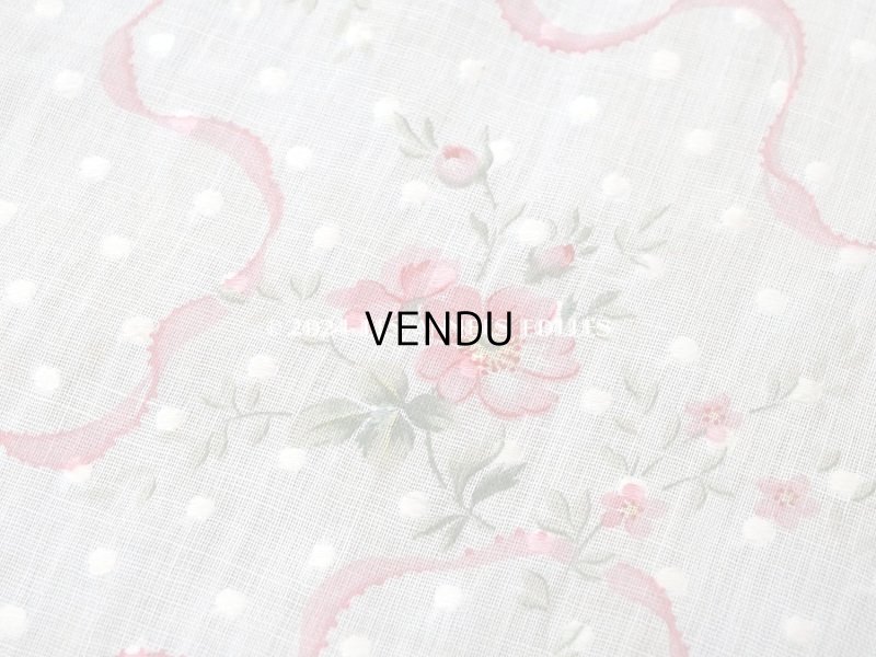 画像5: 1880年頃 アンティーク ドレス用 コットンオーガンジー 薔薇模様＆ドット刺繍入り 70×70cm 