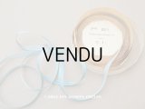 未使用 アンティーク グログランリボン ブルーグリーン 10m 8mm幅 PON 821 
