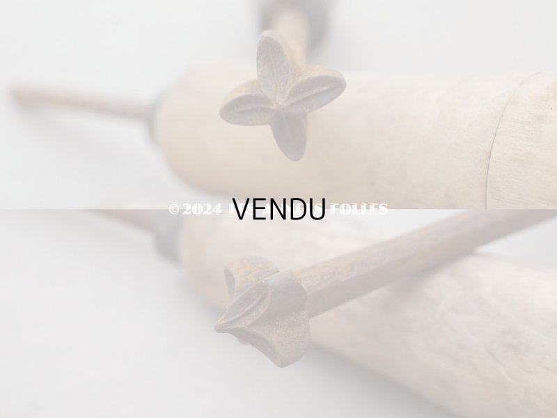 画像8: 19世紀末 アンティーク こて ライラックの花 造花用 布花制作用