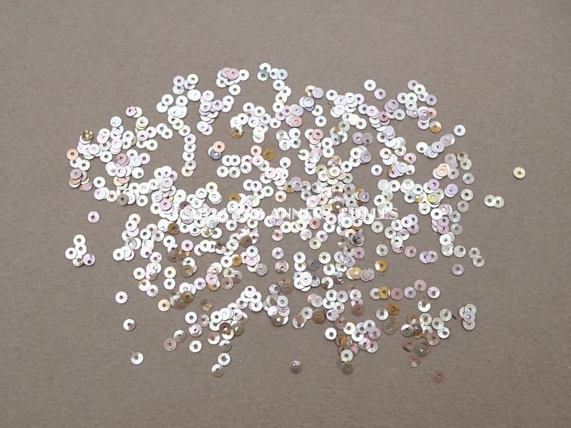 画像3: 19世紀末 アンティーク メタル製 極小 3mm スパンコール シルバー ABカラー