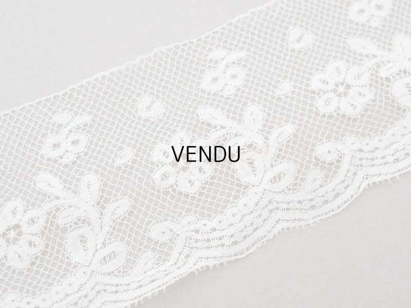 画像9: アンティーク 花模様のヴァランシエンヌレース 2.1m 5.4cm幅 エクリュ