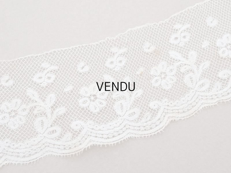 画像6: アンティーク 花模様のヴァランシエンヌレース 2.1m 5.4cm幅 エクリュ