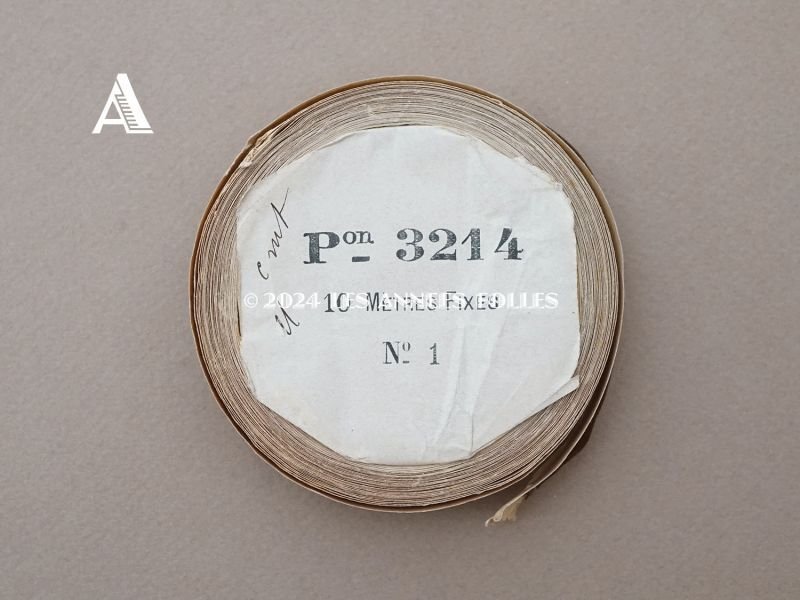 画像4: アンティーク シルク製 グログランリボン コーヒーブラウン 7mm幅  Pon 3124 N 1