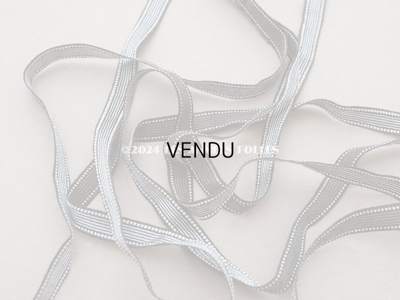 画像2: アンティーク パールリムのリボン モノトーン 2.81m 9mm幅 黒＆白