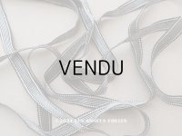 アンティーク パールリムのリボン モノトーン 2.81m 9mm幅 黒＆白