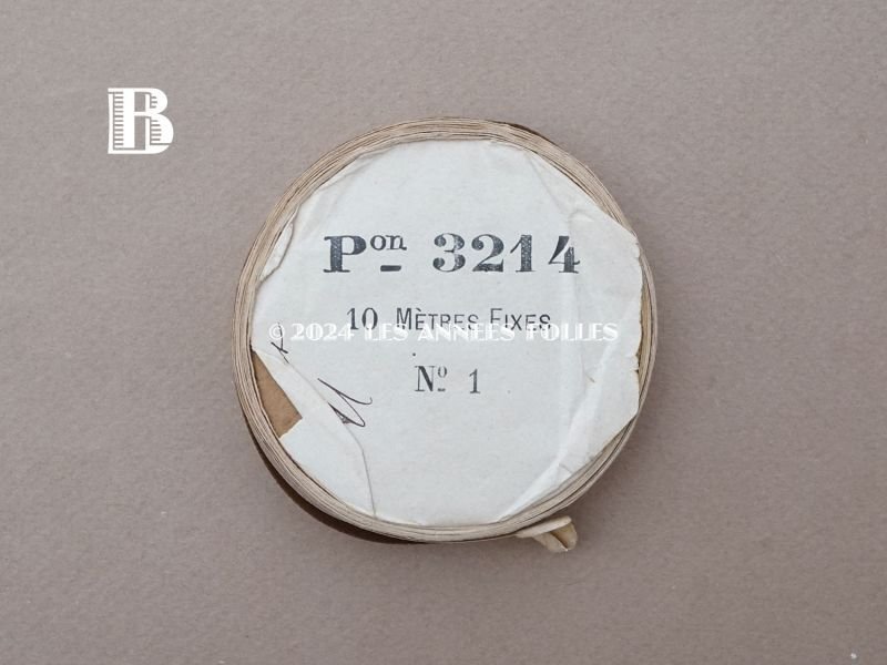 画像6: アンティーク シルク製 グログランリボン コーヒーブラウン 7mm幅  Pon 3124 N 1