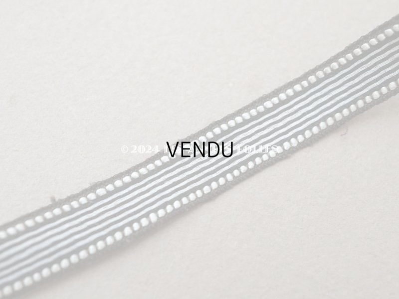 画像3: アンティーク パールリムのリボン モノトーン 2.81m 9mm幅 黒＆白