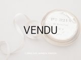 アンティーク シルク製 グログランリボン グレージュ 2.8m 7mm幅  Pon 3124 N 1