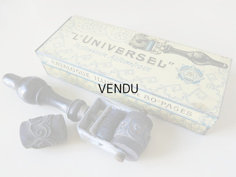画像3: アンティーク 刺繍図案用 ローラースタンプ メタル製ケース付 ”L'UNIVERSEL" FESTONNEUR AUTOMATIQUE