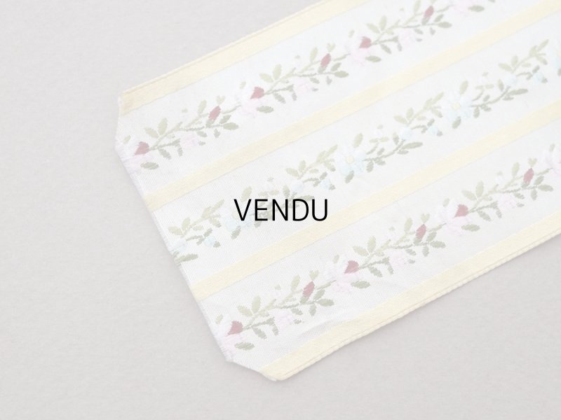 画像5: アンティーク 薔薇のジャガード織 シルクリボン リボンメーカーのサンプラー 109cm