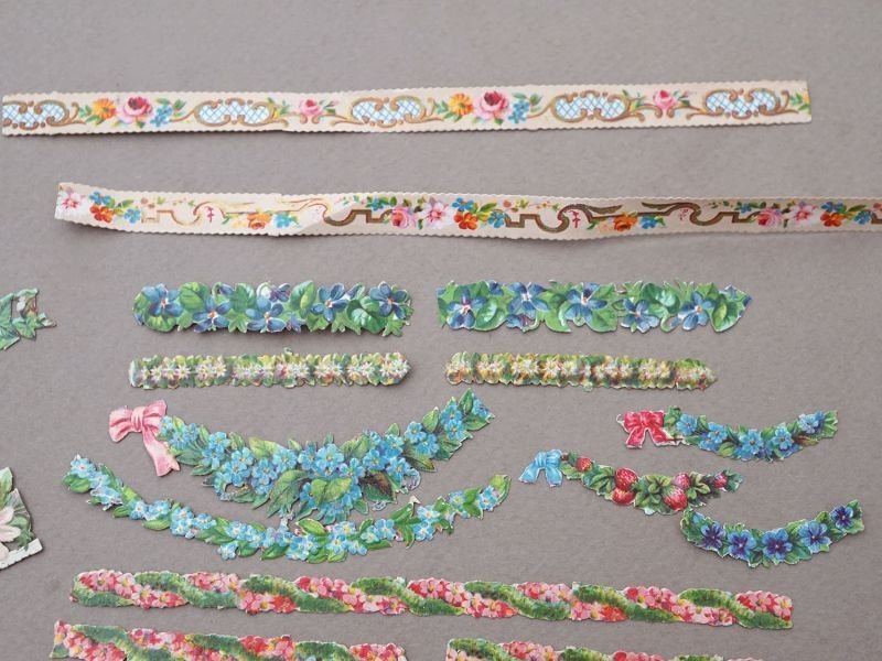 画像5: アンティーク *蚤の市セット* ダイカットクロモのセット ブラック