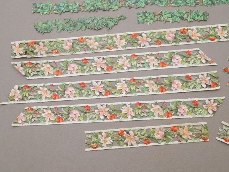 画像3: アンティーク *蚤の市セット* ダイカットクロモのセット ブラック