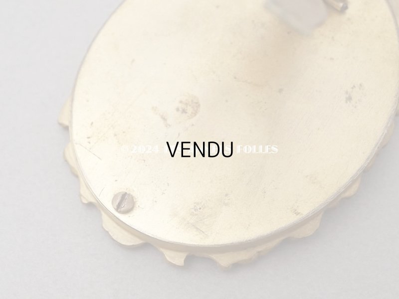 画像9: 19世紀末 アンティーク  ブロンズ製フレーム ミニアチュール (肖像画)入り 薔薇のガーランド