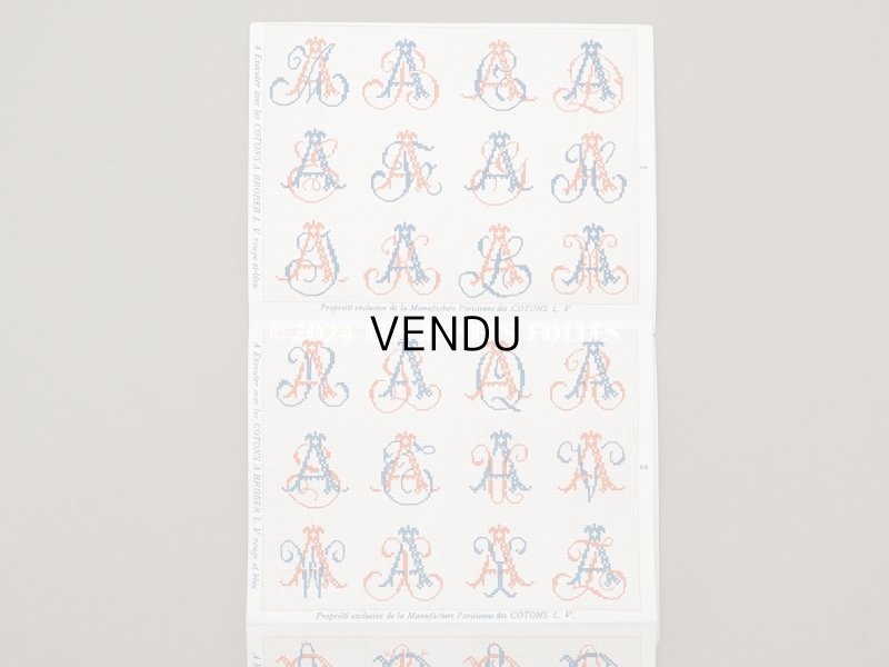 画像5: アンティーク モノグラムの図案帳 ALBUMS DE MARQUES COTONS L.V. OUVRAGES DE DAMES SERIE F N 156