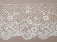 画像12: アンティーク 幅広 ニードルレース＆ボビンレースのボーダー 131cm 18.9cm幅